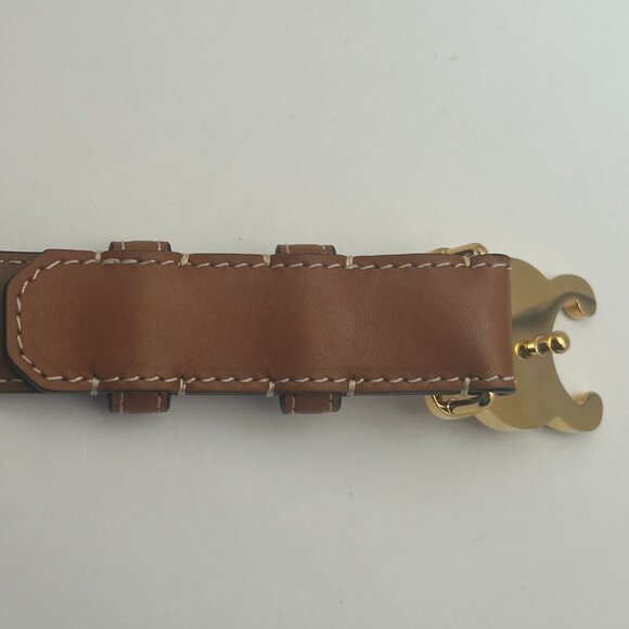 Celine Brown Leather Belt #F-NE-2212 - Picture 7 of 7